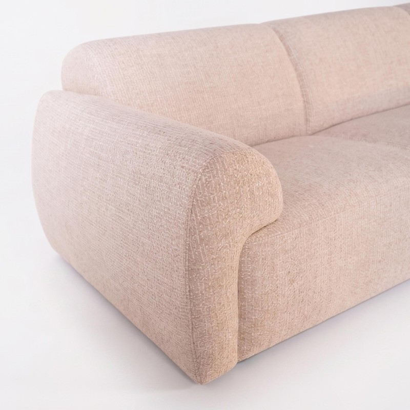 Hoekzetel 5-zits in stof met chaise longue rechts - Viana
