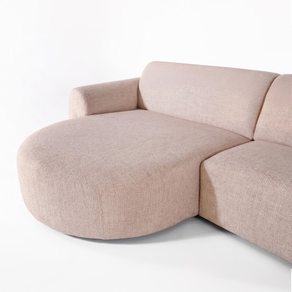 Hoekbank 5-zits in stof met chaise longue links - Viana
