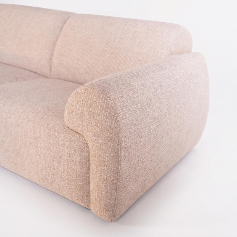 Hoekbank 5-zits in stof met chaise longue links - Viana