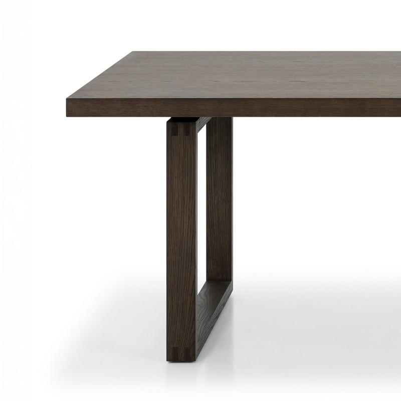 Eettafel van donker eikenhout 220 cm - Oria