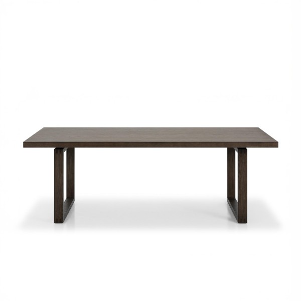 Eettafel van donker eikenhout 220 cm - Oria