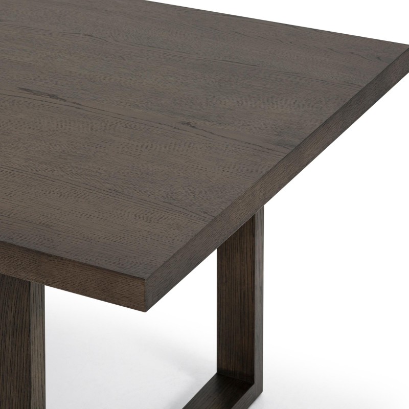 Eettafel van donker eikenhout 220 cm - Oria
