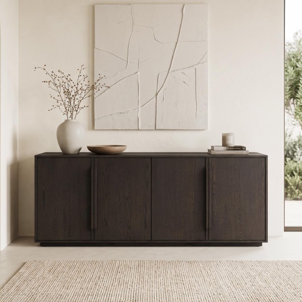 Dressoir van donker eikenhout 185 cm - Oria