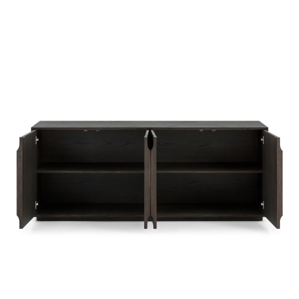 Dressoir van donker eikenhout 185 cm - Oria