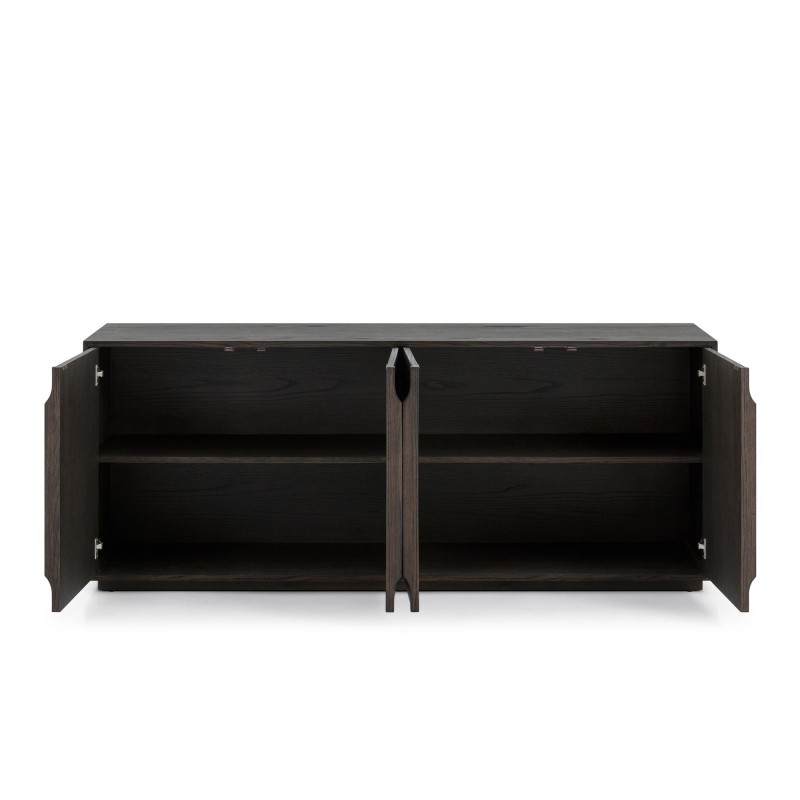 Dressoir van donker eikenhout 185 cm - Oria