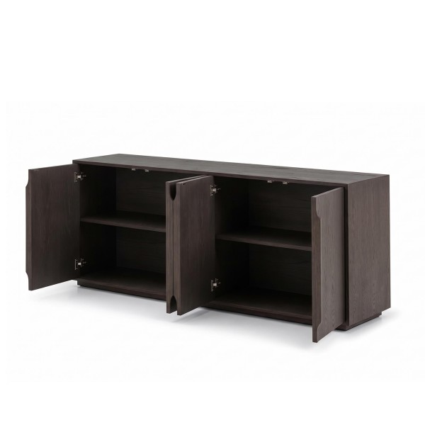 Dressoir van donker eikenhout 185 cm - Oria