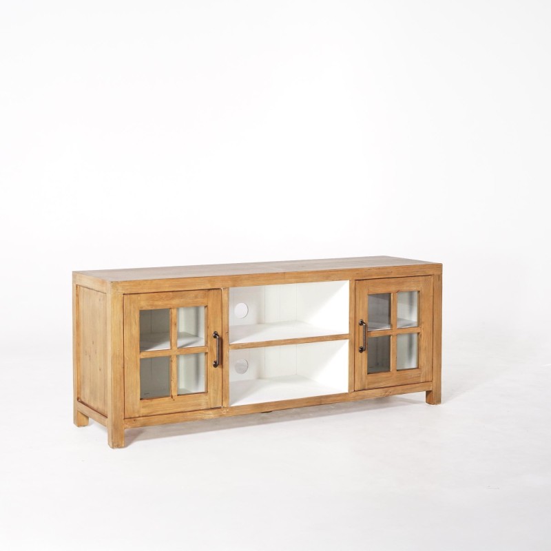 Tv-meubel in natuurlijk massief grenenhout 160 cm - Ashford
