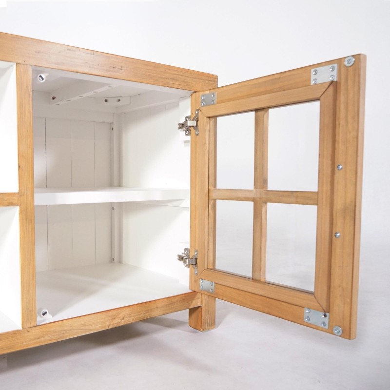 Tv-meubel in natuurlijk massief grenenhout 160 cm - Ashford
