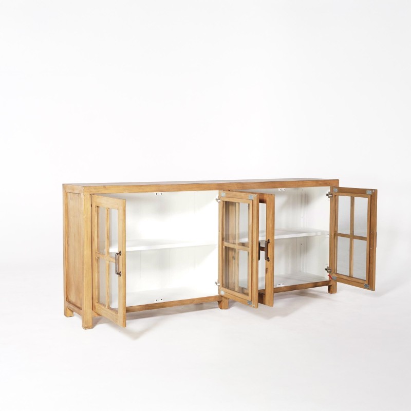 Dressoir in natuurlijk massief grenenhout 210 cm - Ashford