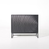 Modern design dressoir van zwart massief mangohout - 85 cm - Radian