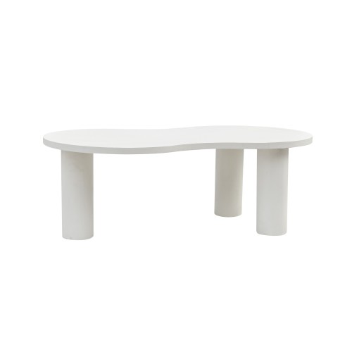 Witte design salontafel in composietmarmer - Arco