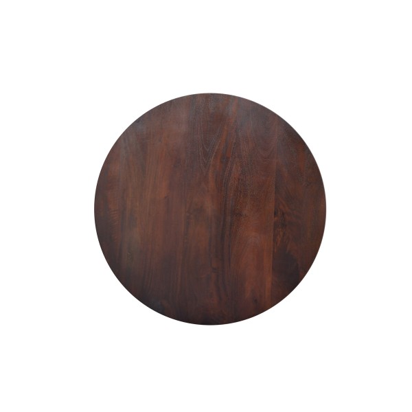 Ronde salontafel in donkerbruin massief hout - Alrik