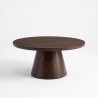 Ronde salontafel in donkerbruin massief hout - Alrik