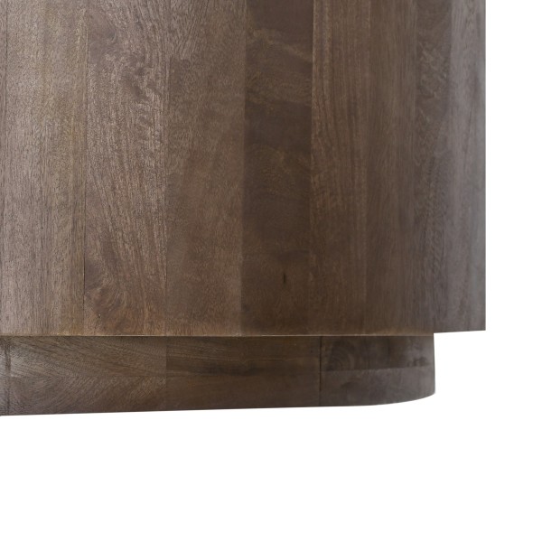 Ronde salontafel in donkerbruin massief hout - Toril