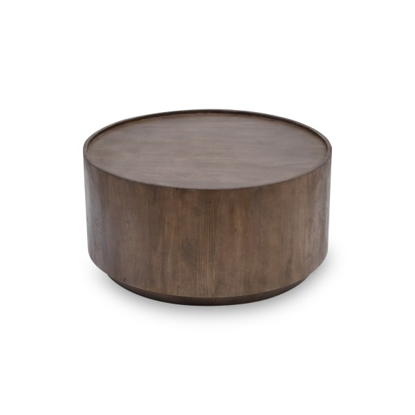 Ronde salontafel in donkerbruin massief hout - Toril