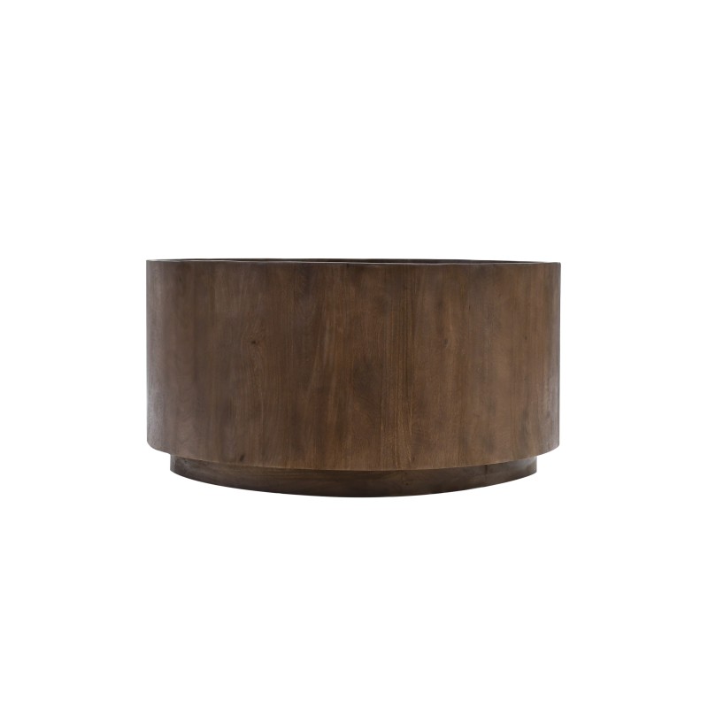 Ronde salontafel in donkerbruin massief hout - Toril