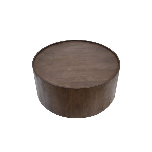 Ronde salontafel in donkerbruin massief hout - Toril