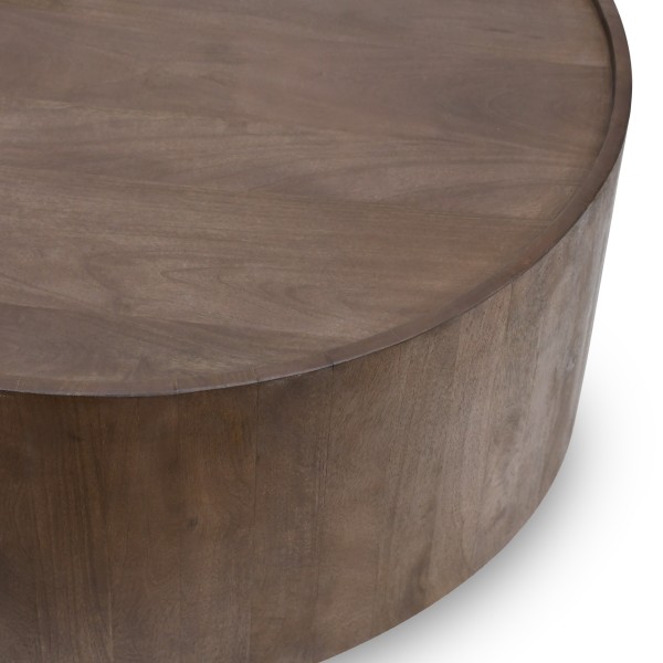 Ronde salontafel in donkerbruin massief hout - Toril