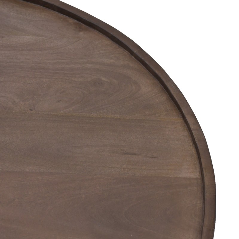 Ronde salontafel in donkerbruin massief hout - Toril