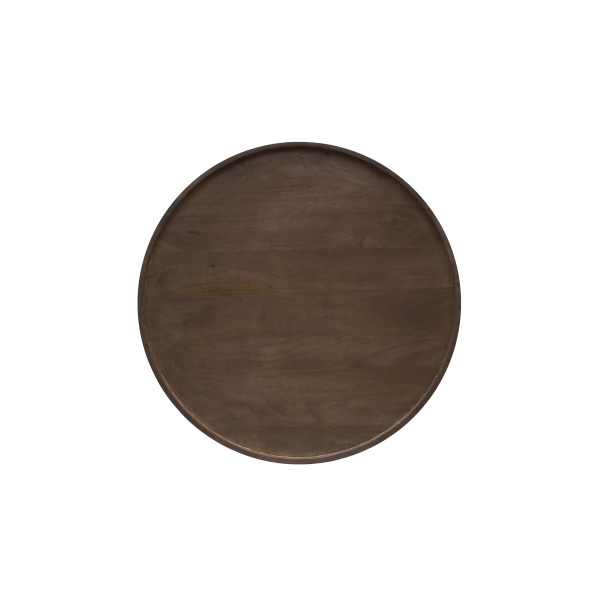 Ronde salontafel in donkerbruin massief hout - Toril