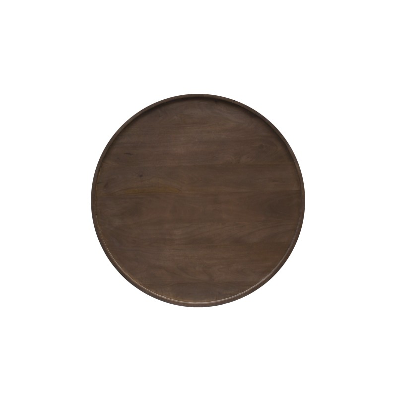 Ronde salontafel in donkerbruin massief hout - Toril