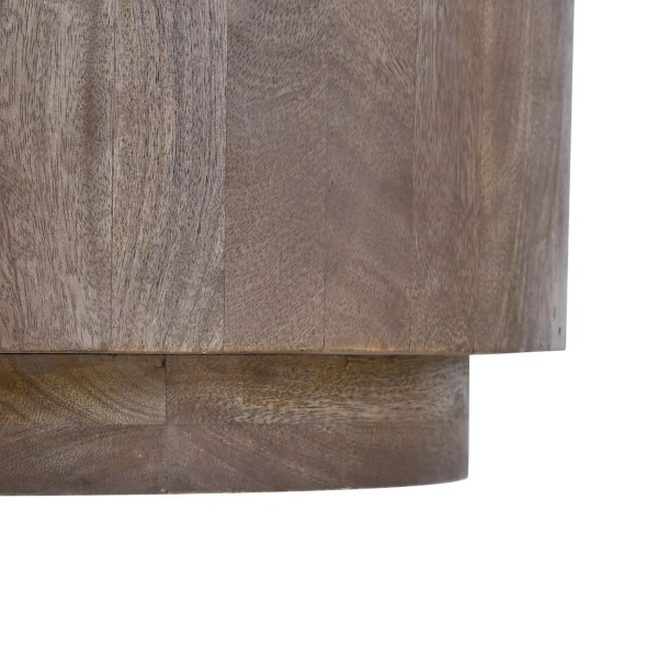 Ronde bijzettafel in donkerbruin massief hout - Toril