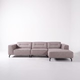 Hoekbank 5-zits in stof met chaise longue rechts - Zoya
