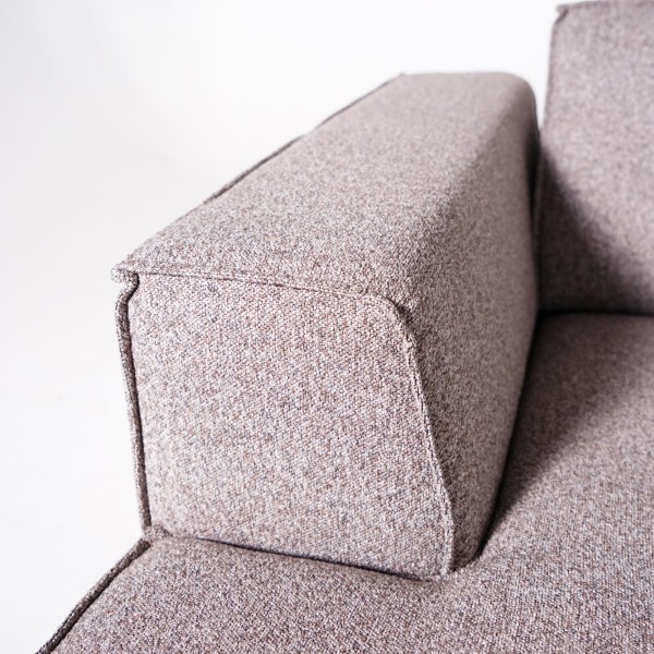 Hoekbank 5-zits in stof met chaise longue rechts - Zoya