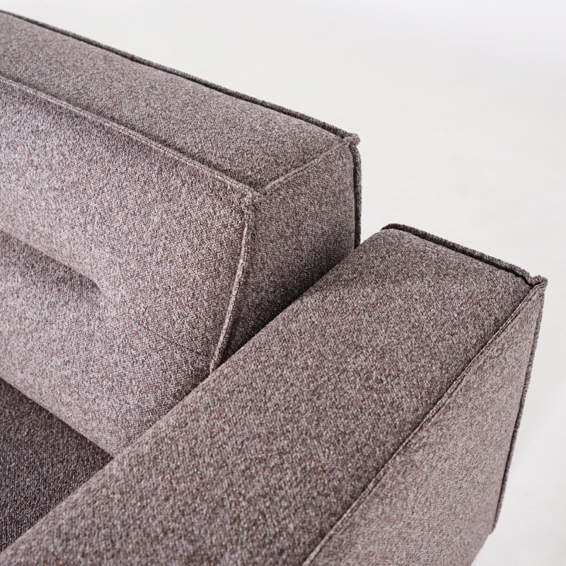 Hoekbank 5-zits in stof met chaise longue rechts - Zoya
