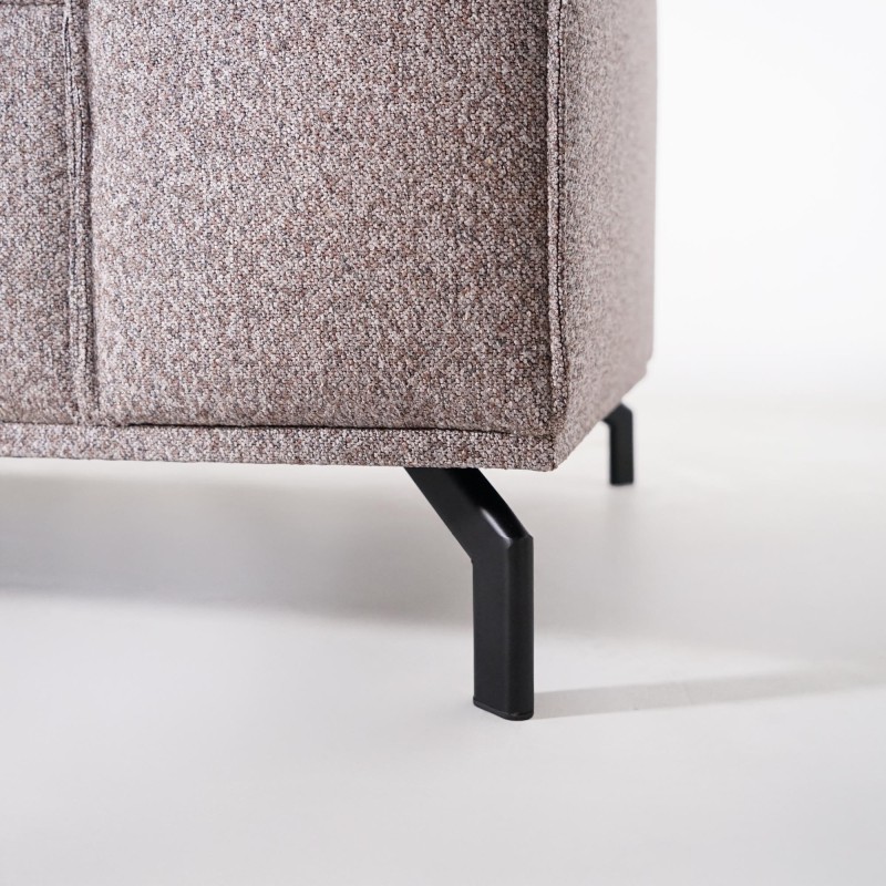 Hoekbank 5-zits in stof met chaise longue rechts - Zoya