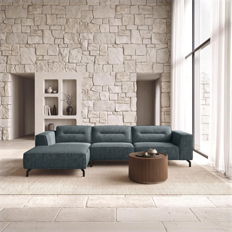 Hoekzetel 5-zits in stof met chaise longue links - Zoya