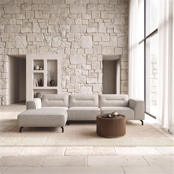 Hoekzetel 5-zits in stof met chaise longue links - Zoya