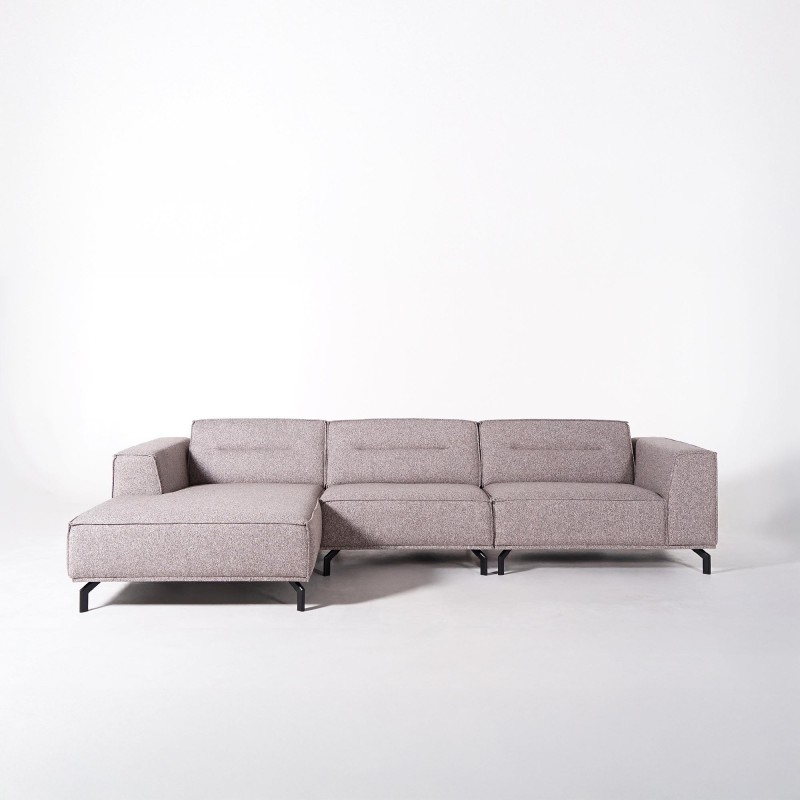 Hoekzetel 5-zits in stof met chaise longue links - Zoya