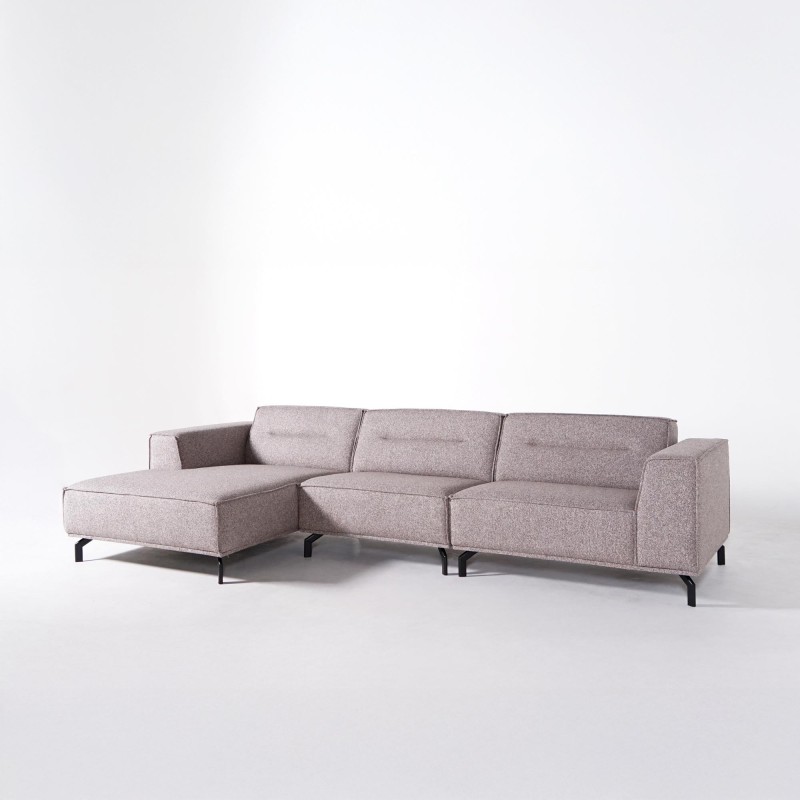 Hoekzetel 5-zits in stof met chaise longue links - Zoya