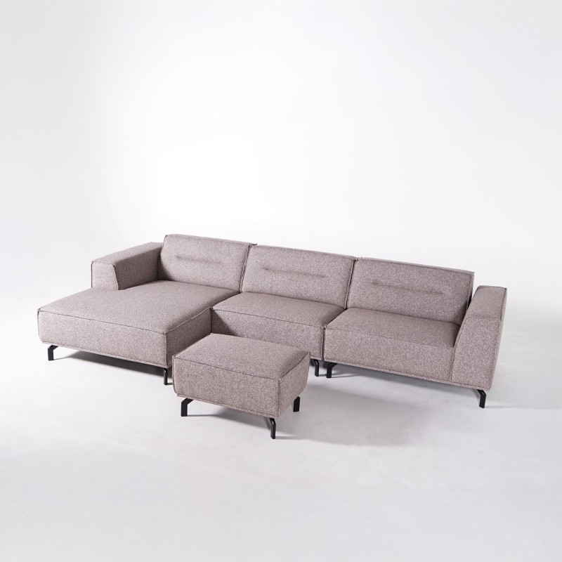 Hoekzetel 5-zits in stof met chaise longue links - Zoya