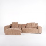 Hoekzetel 5-zits in stof met chaise longue links - Olya