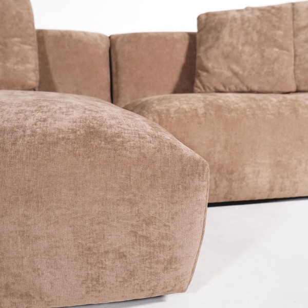 Hoekzetel 5-zits in stof met chaise longue links - Olya