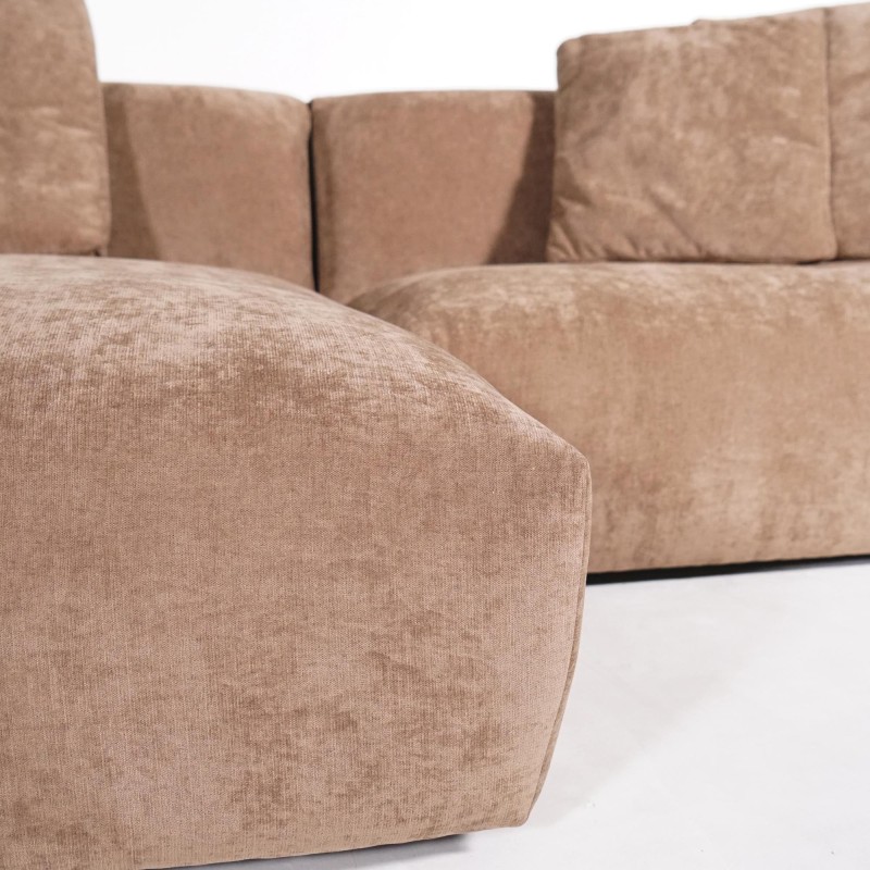 Hoekzetel 5-zits in stof met chaise longue links - Olya