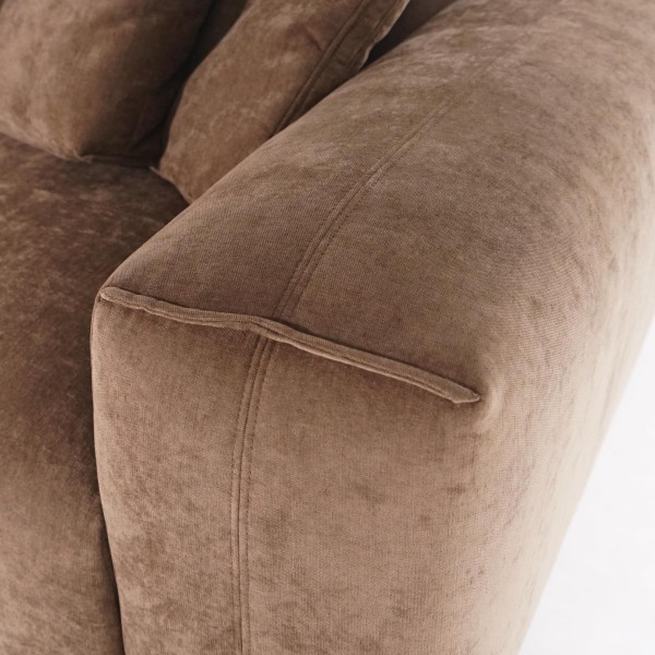 Hoekzetel 5-zits in stof met chaise longue links - Olya