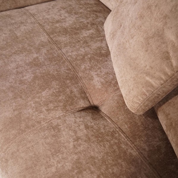 Hoekzetel 5-zits in stof met chaise longue links - Olya