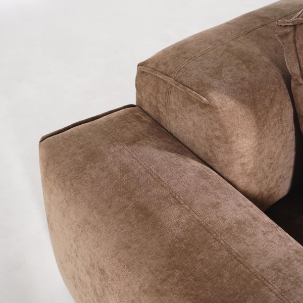 Hoekzetel 5-zits in stof met chaise longue links - Olya