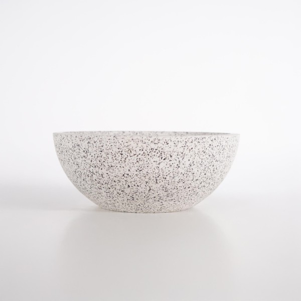 Ronde waskom in witte terrazzo 40 x 40 cm - Mahina