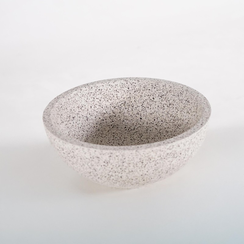 Ronde waskom in witte terrazzo 40 x 40 cm - Mahina