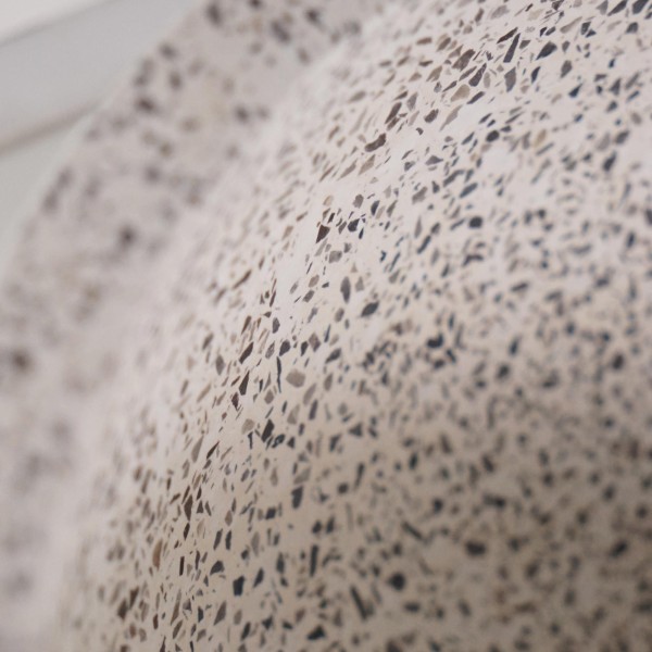 Ronde waskom in witte terrazzo 40 x 40 cm - Mahina
