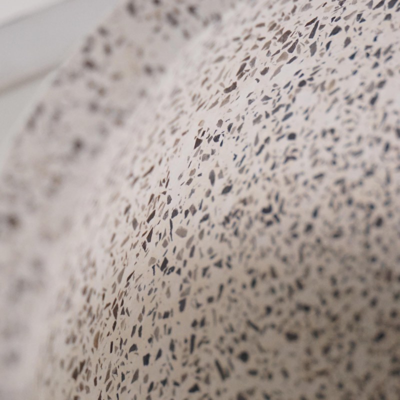 Ronde waskom in witte terrazzo 40 x 40 cm - Mahina