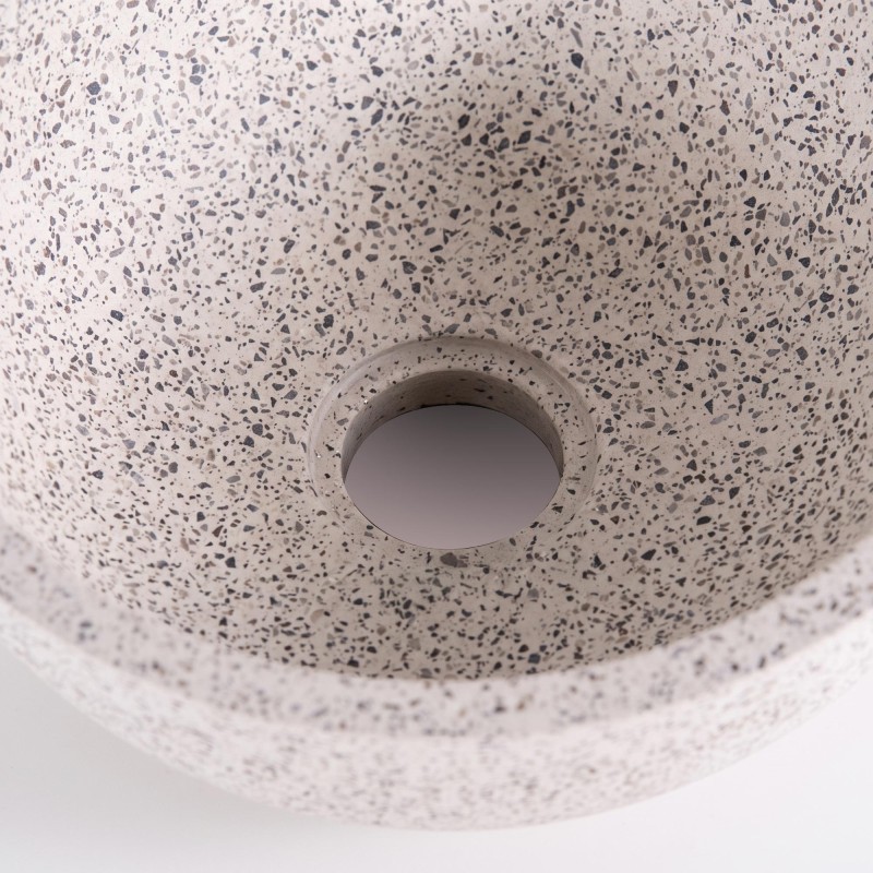 Ronde waskom in witte terrazzo 40 x 40 cm - Mahina