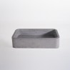 Rechthoekige waskom in grijze terrazzo 50 x 30 cm - Nohea