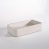 Rechthoekige waskom in witte terrazzo 50 x 30 cm - Nohea