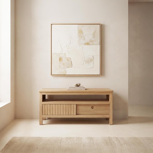 Tv-meubel in massief hout 100 cm - Rohini