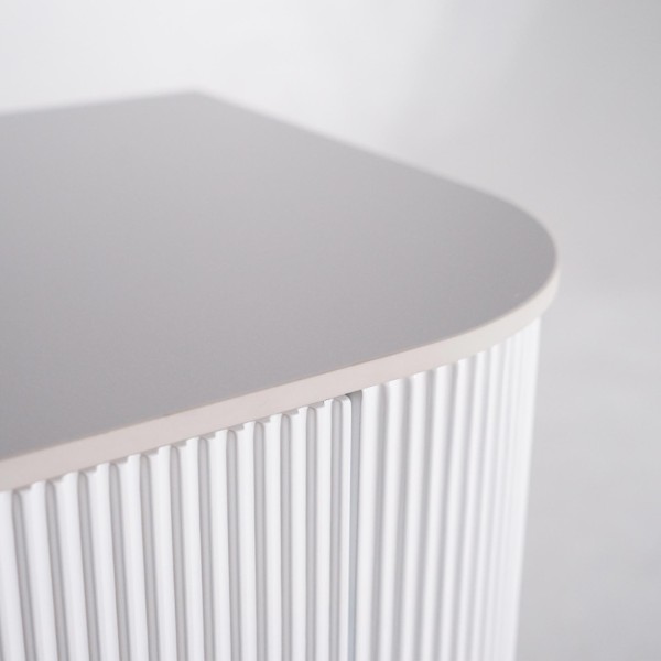 Zwevende witte wastafelonderkast met keramisch blad 150 cm - Olivine